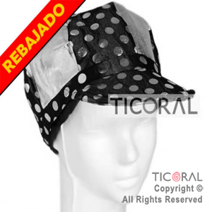 SOMB VISERA PLATA Y NEGRA A LUNARES HS2661 x 1